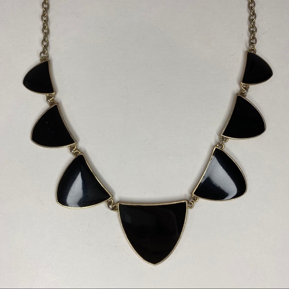 Francesca’s Preppy Black & Gold Statement Necklace - Picture 3 of 6